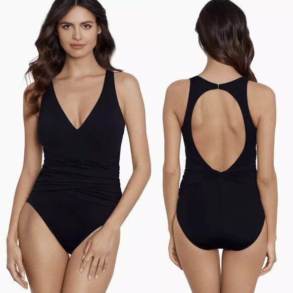 New! Magic-suit Black Plot Twist Valerie One Piece Swimsuit 20564 - Picture 1 of 10